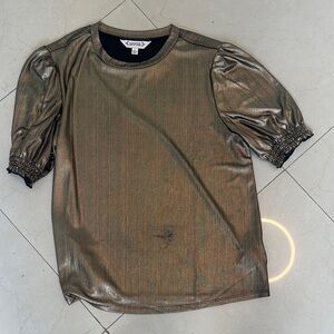 Nanette Lepore Shimmering Gold Top